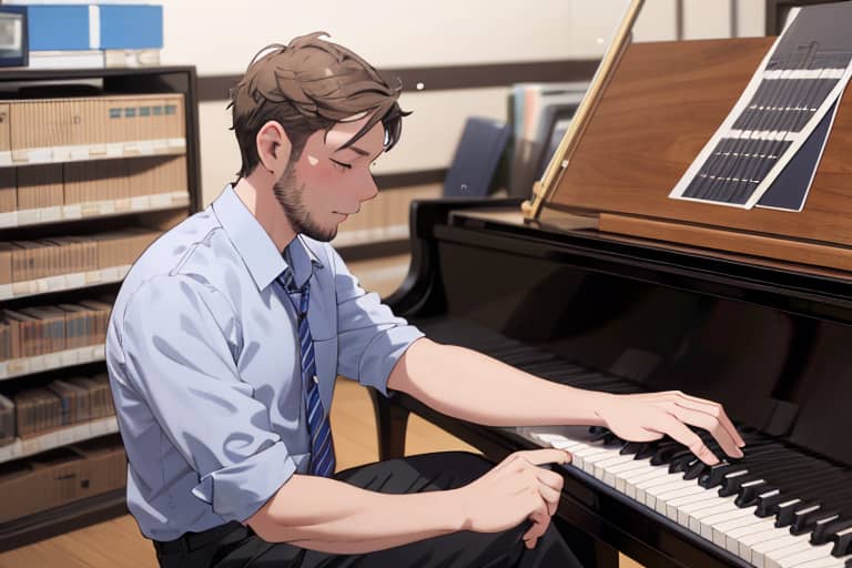 悩む音楽教師